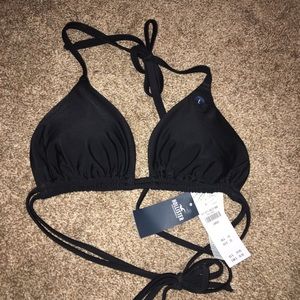 NWT!! Hollister black triangle bikini top